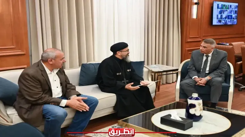 محافظ جنوب سيناء يستقبل راعي كنيسة موسى النبي وماري مرقس بطور سيناء