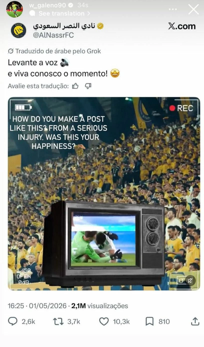 جالينو ينتقد محتوى نصراوياً