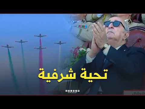 📍Formation of L-39 aircraft performs a ceremonial salute to the President of the Republic, Abdelm...