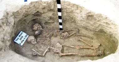 مدفن سكيثى عمره 1900 عام فى أوكرانيا يحتوى على معدن أحمر سام