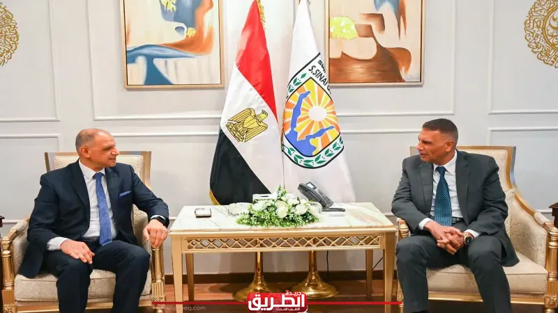 محافظ جنوب سيناء يستقبل مدير الأمن للتهنئه بمهام منصبه وتعزيز التعاون المشترك