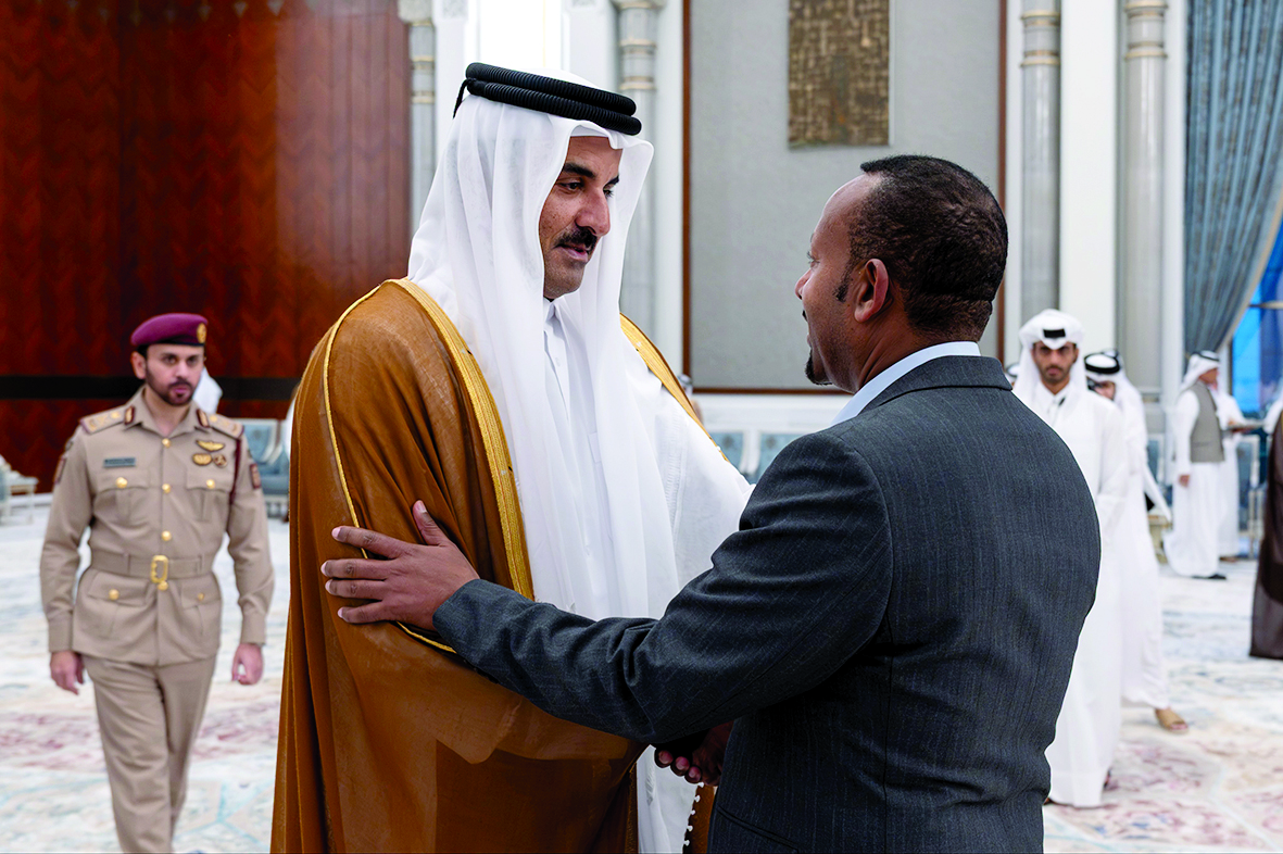 ‫ صاحب السمو يستقبل رئيس الوزراء الإثيوبي