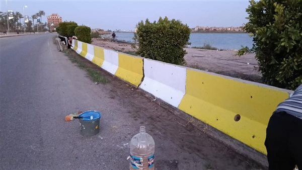 تجميل مداخل رأس البر بدمياط ورفع كفاءة طريق البوابة الجديدة استعدادا لشم النسيم