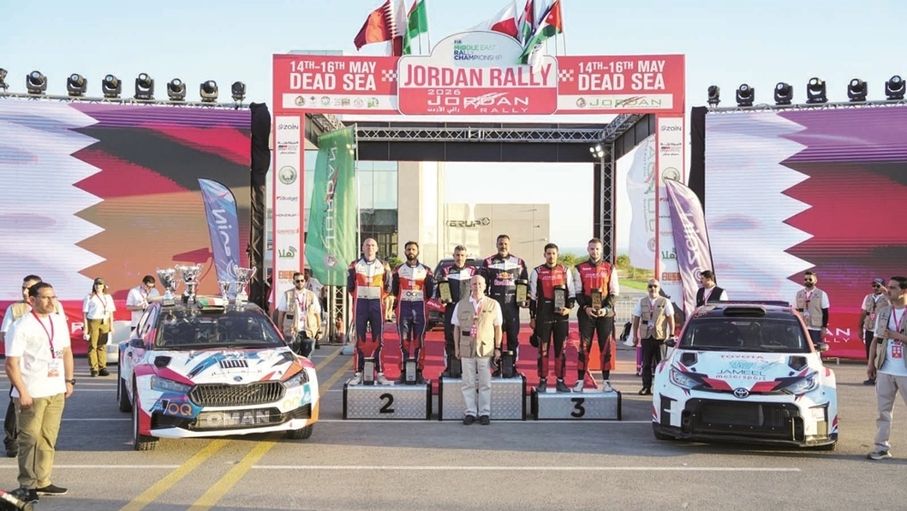 العطية يظفر بلقب رالي الأردن للمرة الثامنة عشرة في مسيرته
