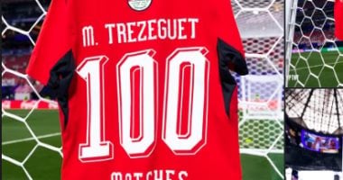 صور.. قميص محمود تريزيجيه يتزين بالرقم "100" احتفالاً بمئويته مع منتخب مصر