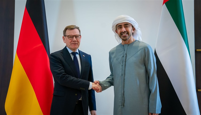عبدالله بن زايد يستقبل وزير خارجية ألمانيا