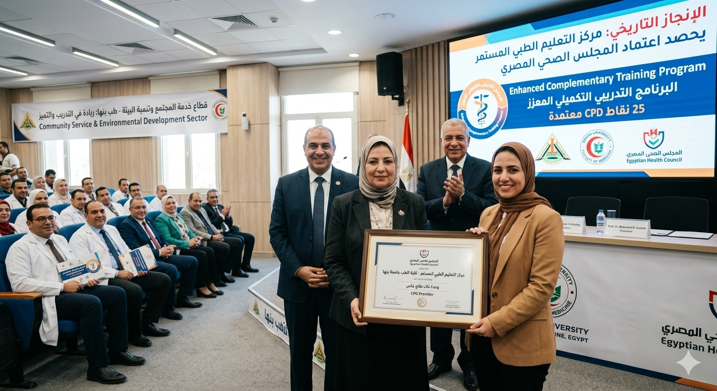 طب بنها يحصد اعتماد المجلس الصحي المصري للتطوير المهني (CPD) شبكة أخبار مصر الأن