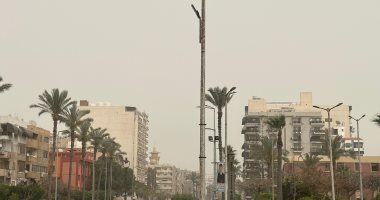 استمرار تكون الكتل الترابية المثارة بنشاط الرياح وتدهور الرؤية فى بورسعيد