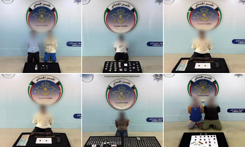 الداخلية: ضبط 11 متهماً بحوزتهم كميات من المواد المخدرة والمؤثرات العقلية وسلاح ناري وخمور