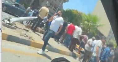 تصادم سيارتين بشارع البحر الأعظم والإسعاف تنقل المصابين للمستشفى