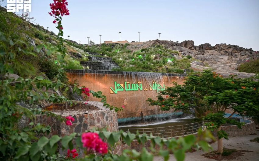 الشلالات الصناعية في نجران وجهة جاذبة للمتنزهين خلال الصيف
