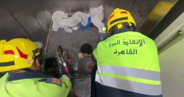 نجاة طفل من الموت بعد اصطدام كابينة مصعد عقار برأسه فى بولاق الدكرور