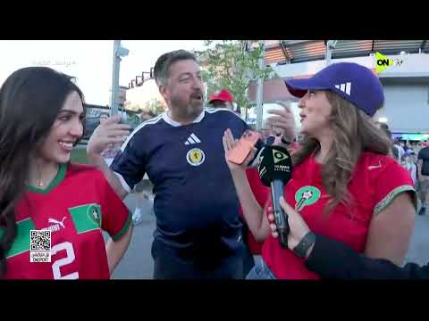 فراعنة الكورة - لقاءات مع جماهير المغرب بعد الفوز بعد الفوز على اسكتلندا