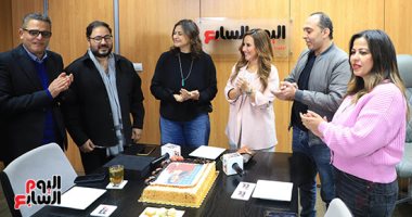 شيري عادل تحتفل بعيد ميلادها في اليوم السابع قبل ندوة تكريمها