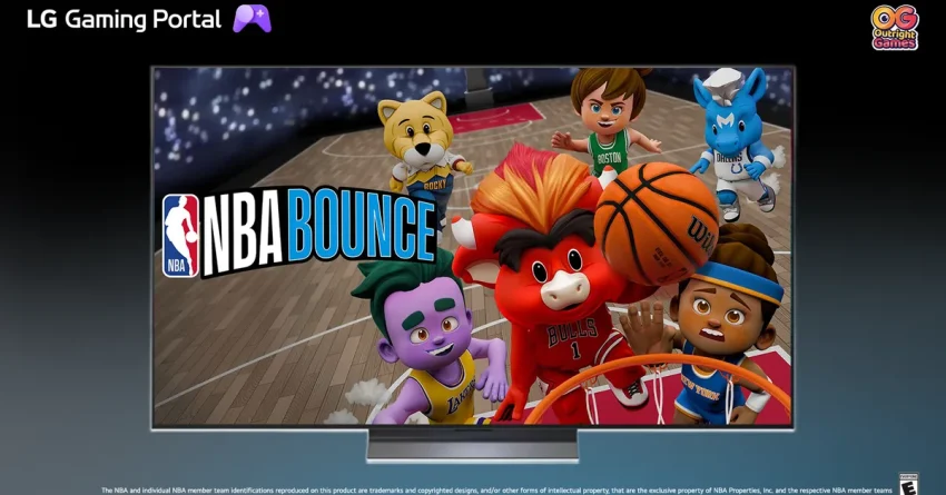 لعبة NBA Bounce تطلق على تلفزيونات وشاشات إل جي الذكية مع حزمة ريترو مجانية
