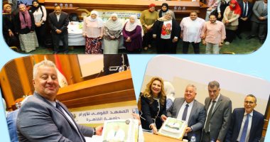 عميد معهد الأورام يكرم الدكتور طارق خيرى لانتهاء فترة خدمته بالمعهد