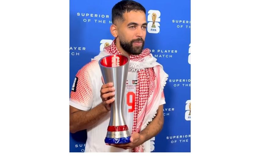 علوان يحصل على جائزة نجم مباراة النشامى مع النمسا