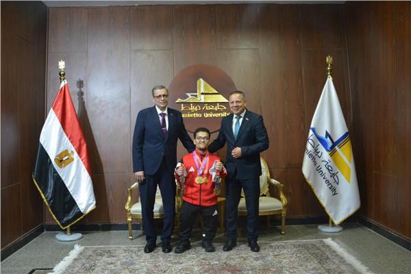 ذهب أفريقيا يضيء جامعة دمياط والبطل علي إبراهيم نصر يكتب ملحمة إنجاز جديدة