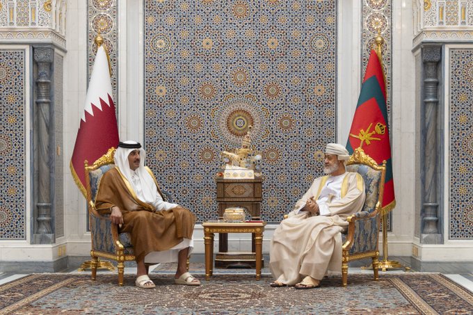 ‫ سمو الأمير وسلطان عمان يبحثان تطورات الأوضاع الإقليمية وجهود احتواء التصعيد