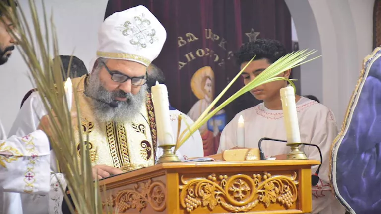 أجواء إيمانية احتفالا بأحد الشعانين في كنائس كفر الشيخ