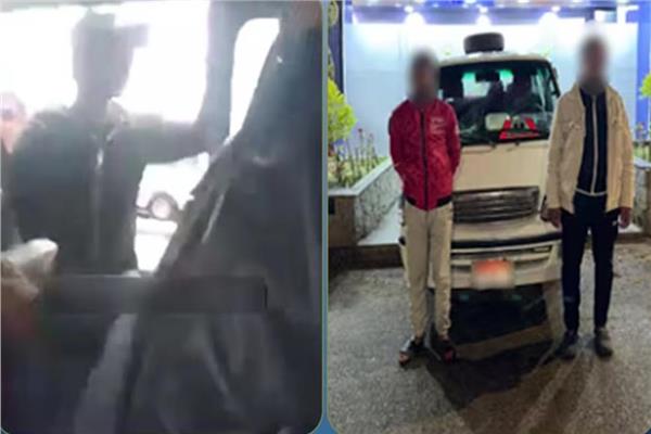 ضبط سائق ميكروباص أجبر الركاب على النزول بسبب الأجرة بالعبور