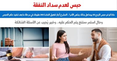 حبس لعدم سداد النفقة.. ماذا لو تم حبس الزوج 30 يوما هل بذلك ينتهى الأمر؟