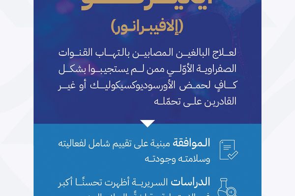 «الغذاء والدواء» تعتمد تسجيل «آيكيرفو» لعلاج التهاب القنوات الصفراوية