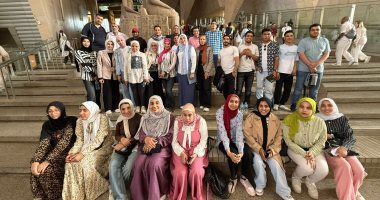 وفد جامعة بنها لذوى الهمم فى زيارة للمتحف المصري الكبير
