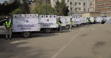 صناع الخير تنظم اصطفافا لآلاف الكراتين الغذائية بالبحيرة استعدادا لتوزيعها