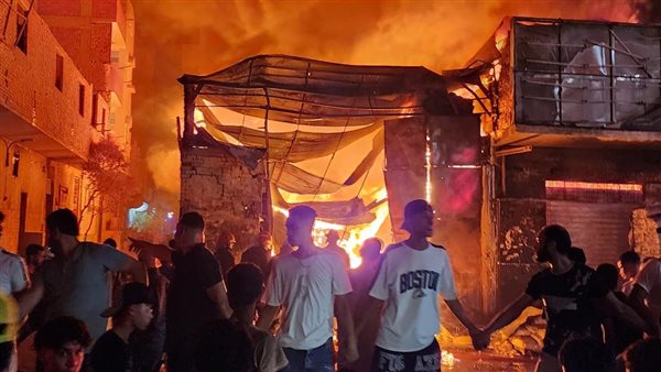 حريق بجوار محطة مترو المرج الجديدة أسفل الطريق الدائري يثير قلق المواطنين