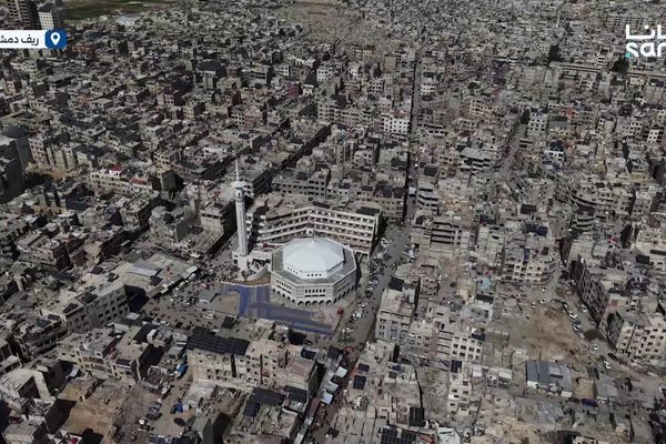 افتتاح جامع دوما الكبير بريف دمشق بعد ترميمه وتأهيله