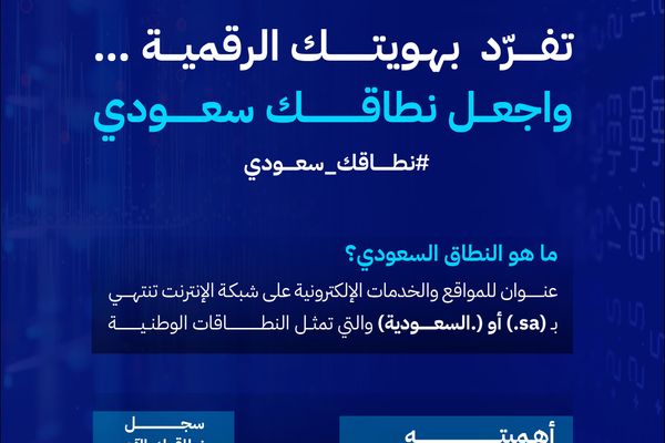 هيئة الاتصالات تجدد دعوتها لتسجيل أسماء النطاقات السعودية عبر الوكلاء المرخصين