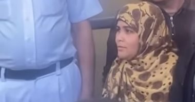 تليفزيون اليوم السابع يرصد لحظة ظهور المتهمة بقتل عروس بورسعيد بالمحكمة