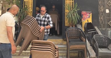 الطالبية تواجه احتلال الأرصفة.. حملات مكثفة ومصادرة إشغالات المقاهى المخالفة