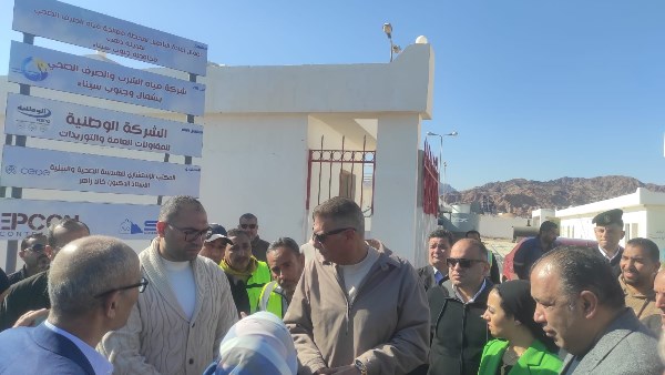 بتكلفة 408 مليون جنيه.. محافظ جنوب سيناء يتفقد تطوير محطة معالجة مياه الصرف في دهب