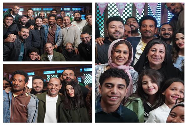 عمرو سعد يحتفل بانتهاء تصوير «إفراج».. وفريق المسلسل يهتف: أحسن دراما في مصر