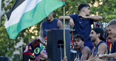 جوارديولا يدافع عن لامين يامال بعد رفع علم فلسطين