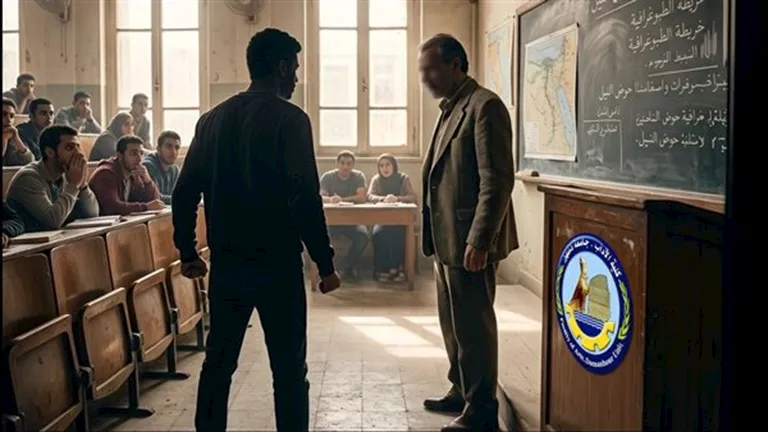 القصة الكاملة لاعتداء طالب على مدرس بكلية الآداب جامعة دمنهور