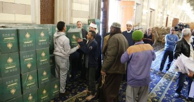 توزيع 1000 كرتونة مواد غذائية من مسجد السيدة زينب لدعم الأسر المستحقة