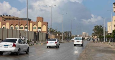 أمطار خفيفة علي مدينة العريش صباح اليوم