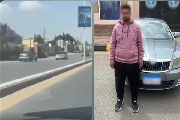 "اختصار الطريق" كاد يتحول لكارثة.. أمن القليوبية يضبط سائق متهور