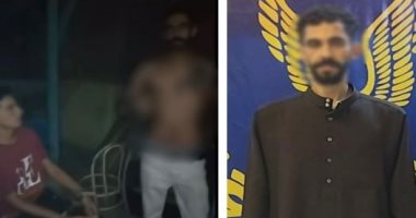 مقص حديدي ووصلة تعذيب.. بلطجي يوثق لحظة إذلال صاحب مقهى فى السلام