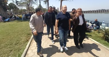 نائب محافظ الجيزة يتفقد الحدائق والمتنزهات خلال احتفالات شم النسيم