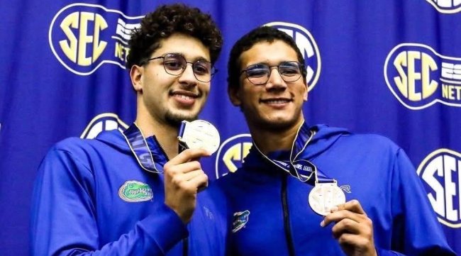 الجوادي ذهبي والحفناوي على منصة التتويج في أمريكا