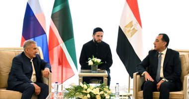 رئيس الوزراء يستقبل رئيس جمهورية تتارستان بروسيا الاتحادية