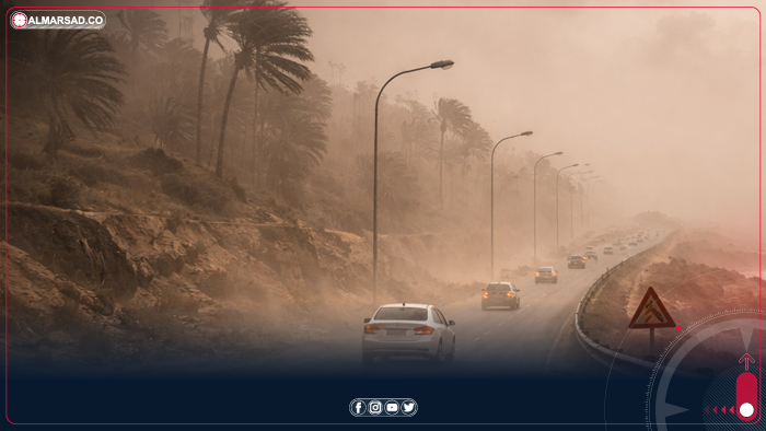 الأرصاد تحذر من الأتربة على سبها والجفرة وسرت وغريان وتدعو للحذر على الطرقات