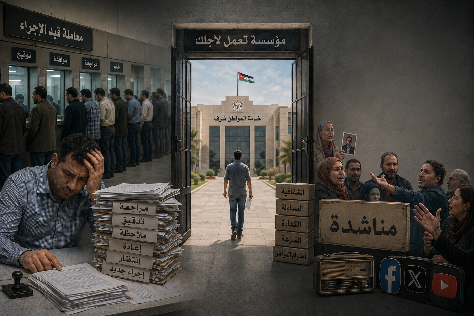 حين تصبح المناشدة طريقًا للإنجاز: قراءة في أزمة الإدارة العامة في الأردن