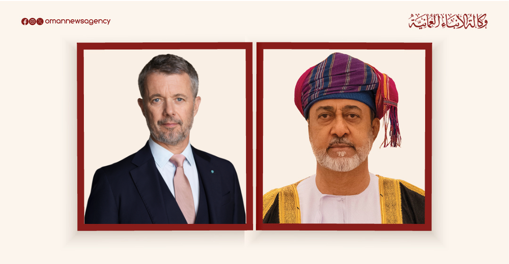 جلالةُ السُّلطان المعظم يهنئ ملك الدنمارك
