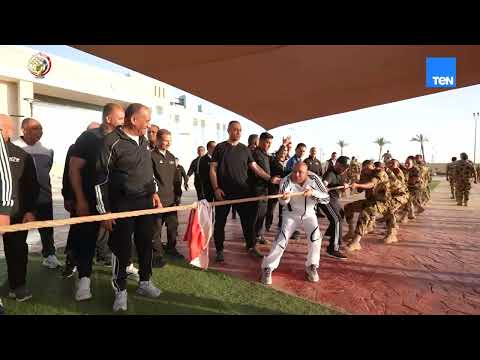 اسكواش وشد الحبل .. شاهد ماذا فعل الوزراء داخل الاكاديمية العسكرية