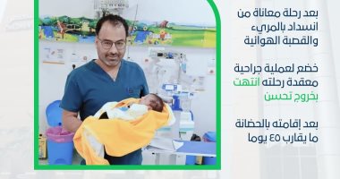 إنقاذ حياة رضيع بعملية معقدة داخل مستشفى الأطفال التخصصى بالأقصر